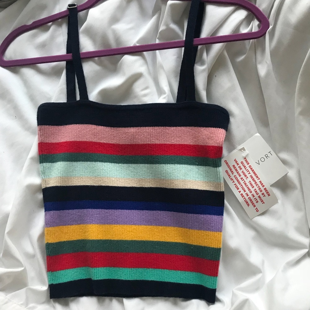 Shop Vandevort Vagabond Bailey Stripe Sweater Tank